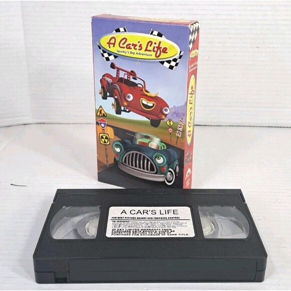 A Car’s Life Sparky’s Big Adventure VHS 2006 Family Animation Rare HTF Race Car - Picture 3 of 3
